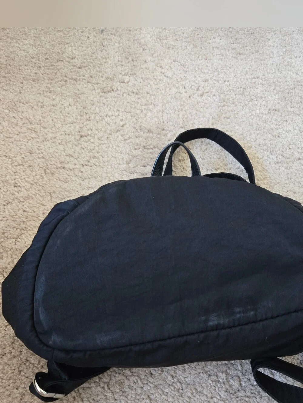 Rebecca‎ Minkoff Julian Black  Nylon Leather Backpack Silver Hardwear